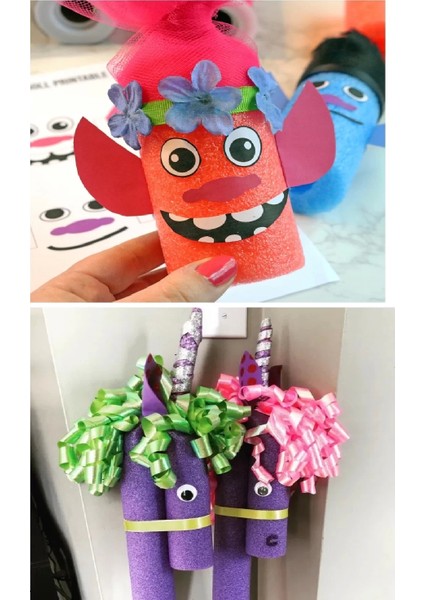 3 Adet Renkli Çocuk Aktivite Köpüğü Hayal Gücü Geliştirici Sosis Şekil Yapma Köpüğü (150 cm x 6 Cm) modelleri