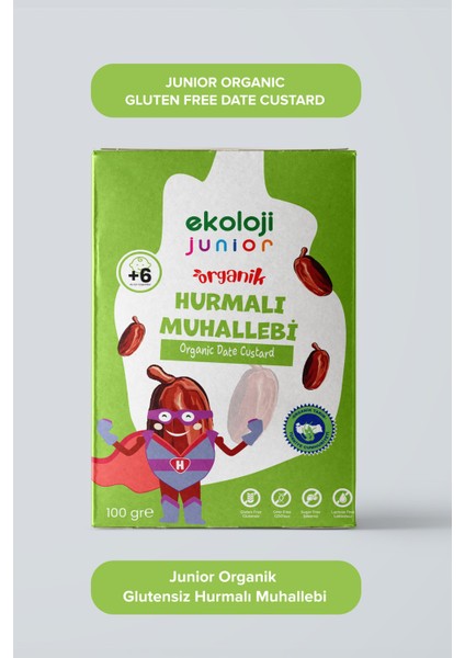 Organik Glutensiz Bebek Muhallebi Hurmalı 100 gr fırsatları