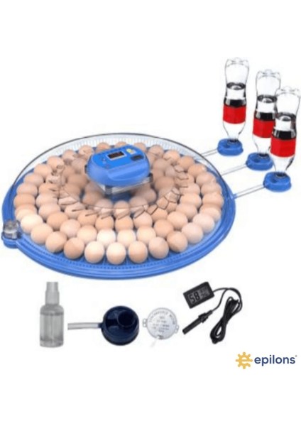 80 Yumurta Kapasiteli Otomatik Çiftlik Kuluçka Makinesi : Yumurta, Bıldırcın, Civciv ve Kanatlılar İçin Mz-80