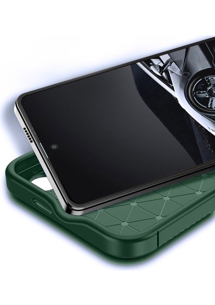 Tecno Spark 30 Kılıf Focus Carbon Silikon Kapak