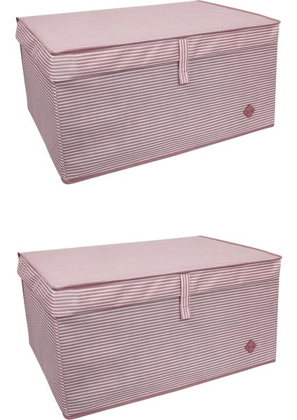 Düzenleyici Kutu Organizer Cırtlı Hurç Maxi Boy 30 cm x 40 cm x 50 cm (3 Adet) ( Lisinya )