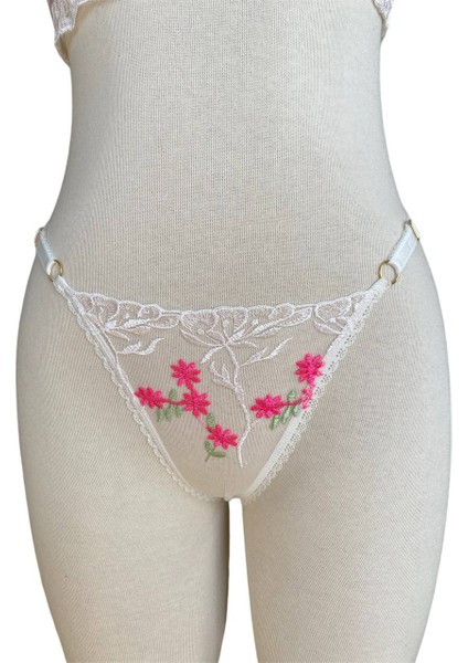 Dantelli Balenli Brode Takım Kırmızı Çiçek Desenli modelleri