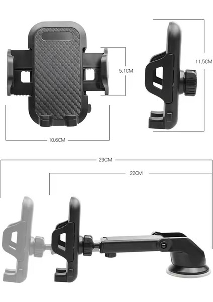 H-XP019 Ekstra Güçlü Vantuzlu Araç Içi Telefon Tutucu modelleri