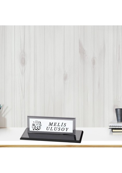 Allah Yazılı Kişiye Özel Kristal Masa Isimliği fiyatları