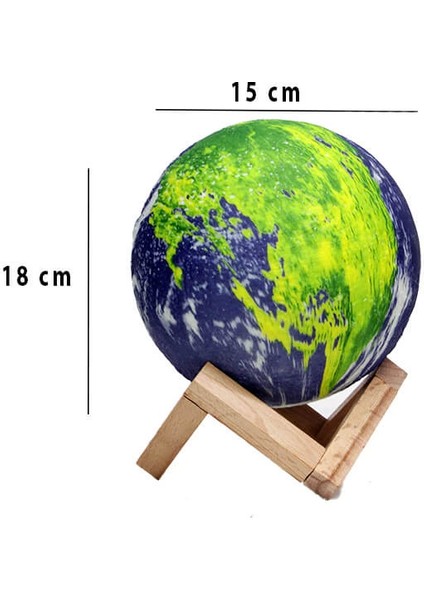 Yerküre Renkli Kumandalı 15 cm