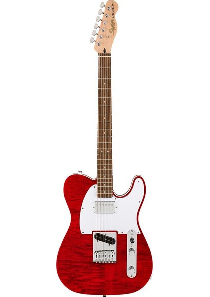 Squier Affinity Telecaster Fmt Sh Laurel Klavye Wpg Crimson Red Transparent Elektro Gitar