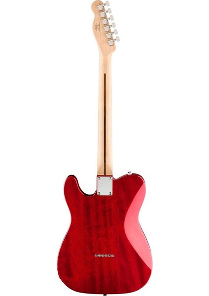 Squier Affinity Telecaster Fmt Sh Laurel Klavye Wpg Crimson Red Transparent Elektro Gitar