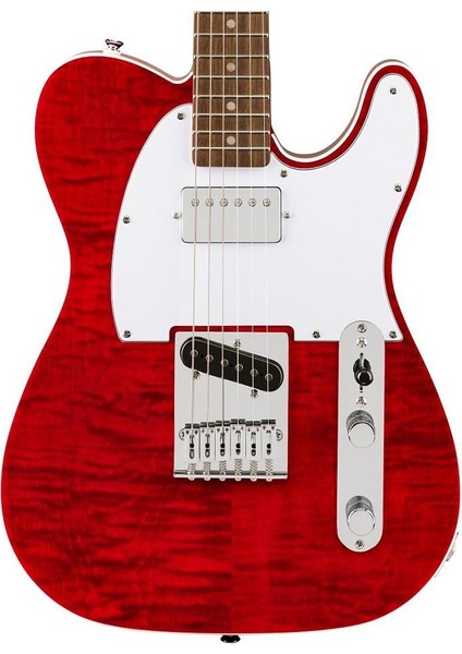 Squier Affinity Telecaster Fmt Sh Laurel Klavye Wpg Crimson Red Transparent Elektro Gitar