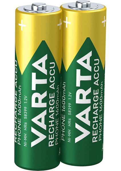 Varta Nı-Mh 1.2V 1600 Mah Hr6 Aa Şarjlı 2li Kalem Pil (4767)