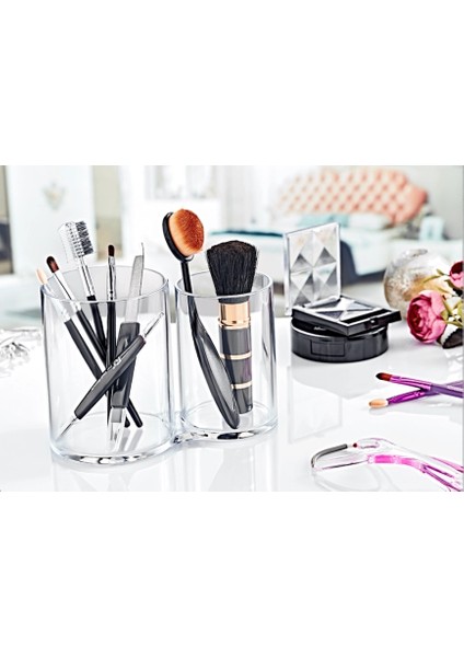 Ahşap Kapaklı Şeffaf Ikiz Pamukluk ve Kulak Çubuğu Organizer modelleri