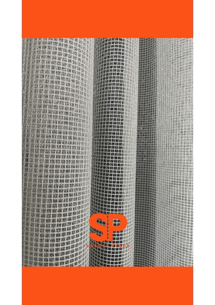 Yeni Gümüş Simli Avangard File Tül Perde