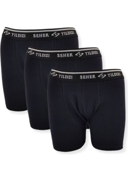 0060 Seher Erkek Elastan Boxer 3lü Siyah fiyatları