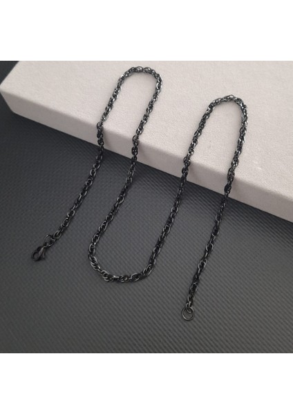 Çelik Erkek Siyah Zincir Kolye indirimleri