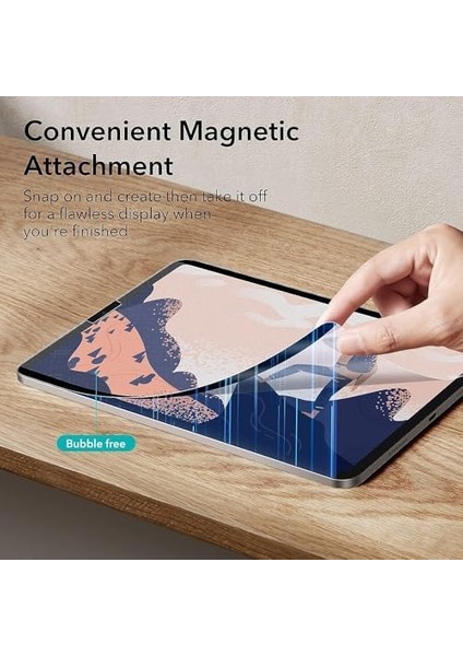 Apple iPad Koruyucu Paper 10.9 Ekran Air 4-5 Ince Nano ve Yazma Koruyucu Çizim Mat Ekran 13 2024 Koruyucu Pro 10.2 Ekran Mıknatıslı Çıkarılabilir Kağıt Hissi Yeni