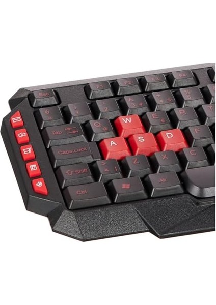 Oyuncu Klavyesi Q Gaming Kırmızı Tuşlu Siyah USB Hyk-46 Gamy Yeni