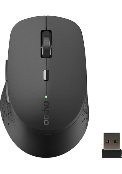 M300 Sessiz Kablosuz Fare Kablosuz Fare 1600 Dpı Sensör 9 Ay Pil Ömrü Sessiz Tuşlar Ergonomik Sağ Elini Kullananlar Için Pc ve Mac - Koyu Gri, Kompakt