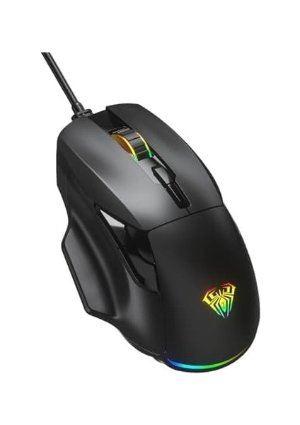 Oyuncu Mouse Optik Gaming Tuşlu Makro Rainbow 7 F815 12800DPI Yeni