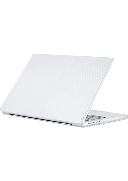 Macbook Air M1 Kılıf 13 Inç Karbon Fiber (Touchıd Li M1 Air) A2337 A2179 A1932 ile Uyumlu Şeffaf