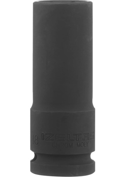 1108067018 1/2″ Altı Köşe Havalı Derin Lokma Anahtar, Siyah, 18 mm