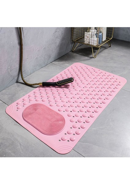 1 Adet Pembe Renk Banyo Duş ve Küvet Kaydırmazı Vantuzlu Paspas 36 x 69,5 cm