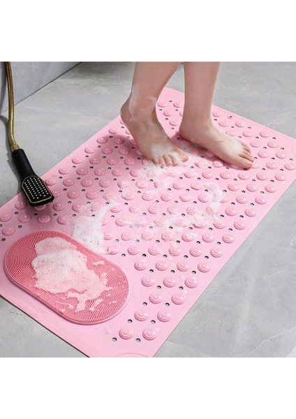 1 Adet Pembe Renk Banyo Duş ve Küvet Kaydırmazı Vantuzlu Paspas 36 x 69,5 cm