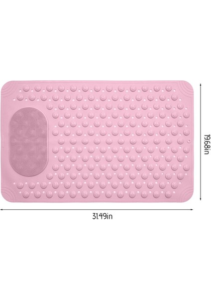 1 Adet Pembe Renk Banyo Duş ve Küvet Kaydırmazı Vantuzlu Paspas 36 x 69,5 cm