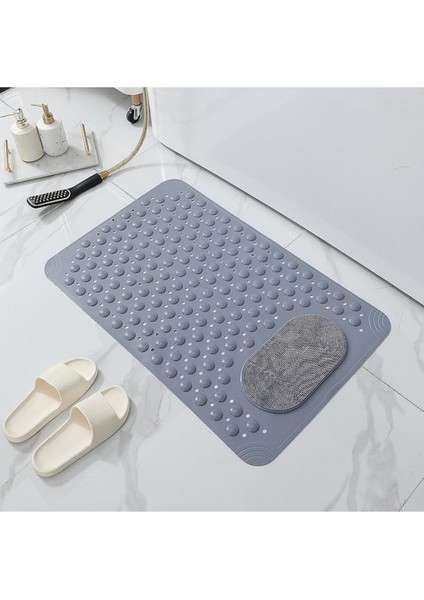 1 Adet Gri Renk Banyo Duş ve Küvet Kaydırmazı Vantuzlu Paspas 36 x 69,5 cm fırsatları