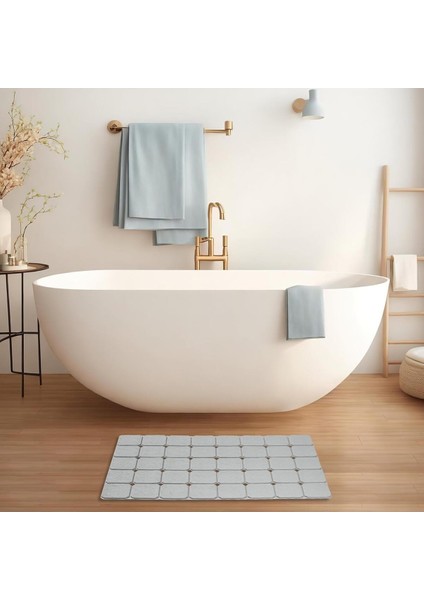 Kokusuz Banyo Paspası Makinede Yıkanabilir Banyo Paspası Silikon Katlanabilir 45 x 70 cm indirimleri