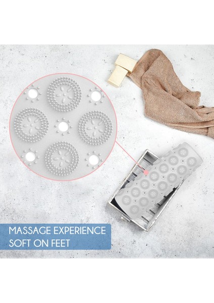 1 Adet Beyaz Duşa Kabin Banyo & Duş Kaydırmazı & Küvet Paspası Vantuzlu Yapışır Oval Masajlı 37 x 69 cm