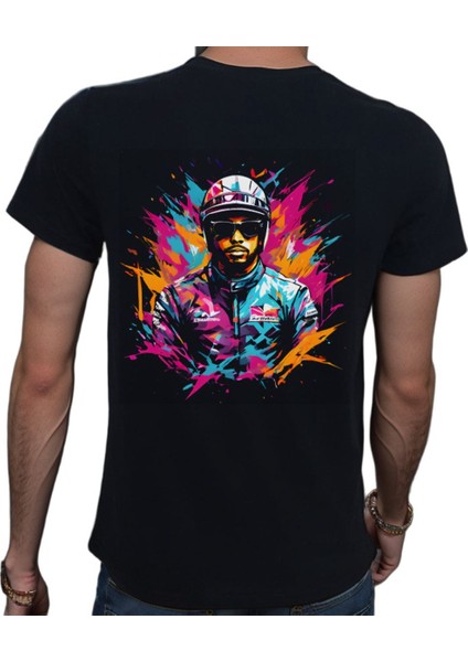 Splash F1 T-Shirt %100 Pamuklu Siyah Penye Basic Erkek Tişört