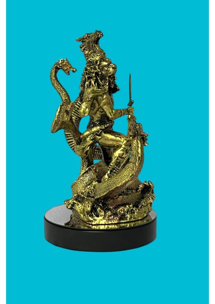 Herkül Hydra Mitolojik Heykel Biblo Altın 30 cm