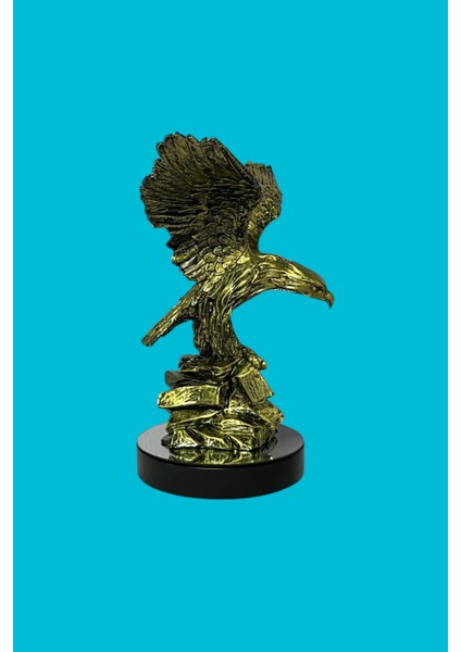 Kartal Heykel Biblo Altın 32 cm