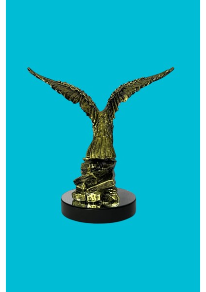 Kartal Heykel Biblo Altın 32 cm