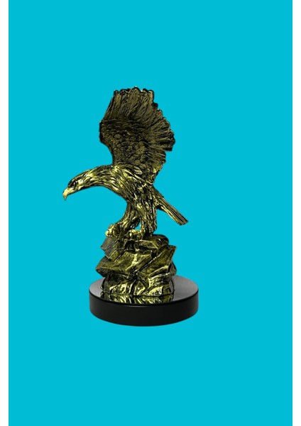 Kartal Heykel Biblo Altın 32 cm