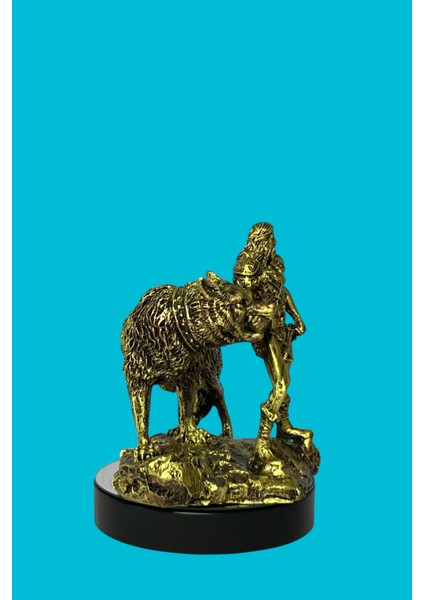 Tyr Iskandinav Savaş Tanrısı Heykel Biblo Altın 23 cm