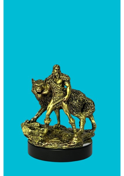 Tyr Iskandinav Savaş Tanrısı Heykel Biblo Altın 23 cm