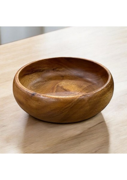 Rustik Ahşap Dekoratif Kase- Ev Dekoru ve Mutfak Sunumu-Çerez, Salata, Meyve SUNUMU-25X9CM fiyatları