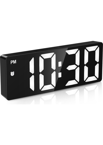 Ses Kontrolü Dijital Çalar Saat Sıcaklık Çift Alarm Erteleme Masaüstü Masa Saati Gece Modu 12/24H LED Saat