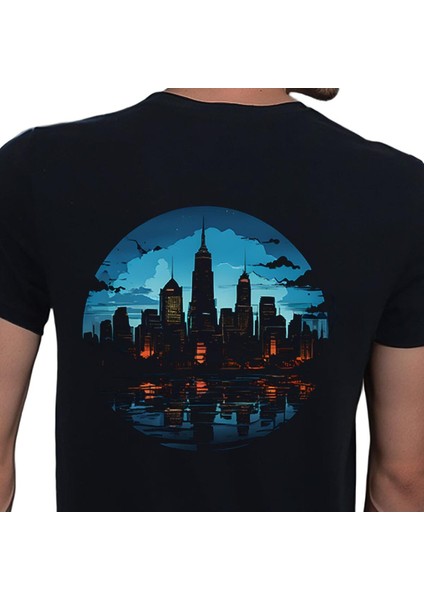 City T-Shirt %100 Pamuklu Siyah Penye Basic Erkek Tişört modelleri