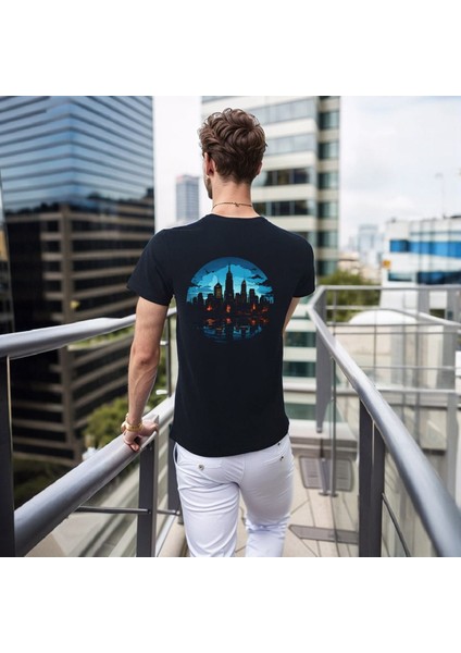 City T-Shirt %100 Pamuklu Siyah Penye Basic Erkek Tişört fırsatları