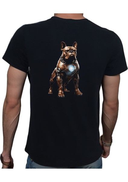 Bulldog T-Shirt %100 Pamuklu Siyah Penye Basic Erkek Tişört