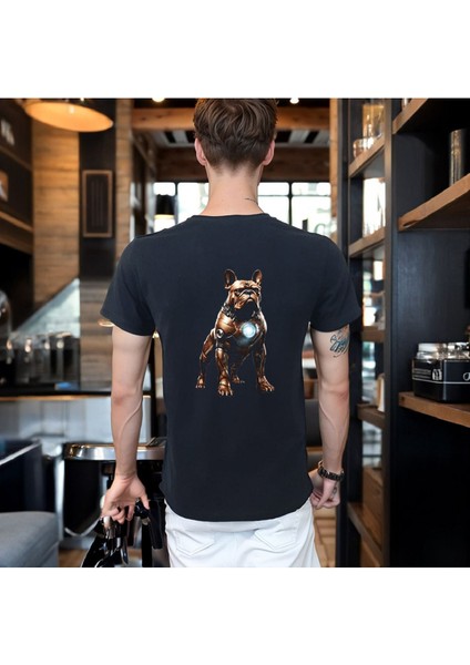 Bulldog T-Shirt %100 Pamuklu Siyah Penye Basic Erkek Tişört fırsatları