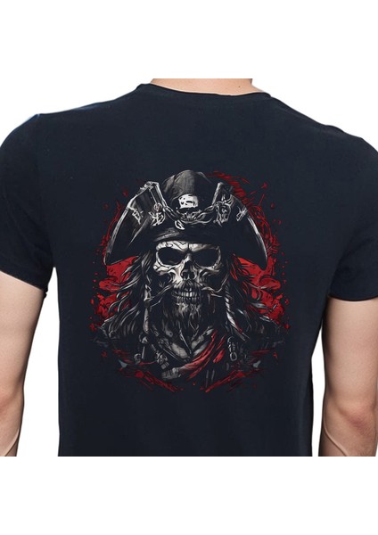 Pirate T-Shirt %100 Pamuklu Siyah Penye Basic Erkek Tişört modelleri