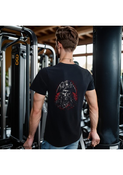 Pirate T-Shirt %100 Pamuklu Siyah Penye Basic Erkek Tişört fırsatları