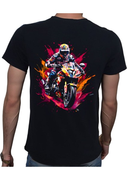 Splash Gp T-Shirt %100 Pamuklu Siyah Penye Basic Erkek Tişört