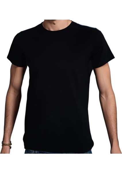 Elip Guitar T-Shirt %100 Pamuklu Siyah Penye Basic Erkek Tişört fiyatları