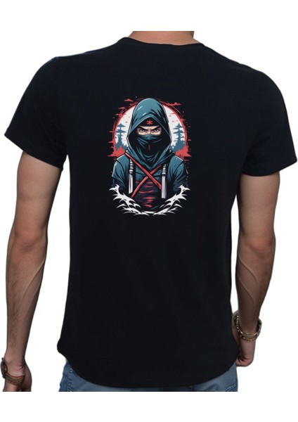 Ninja T-Shirt %100 Pamuklu Siyah Penye Basic Erkek Tişört