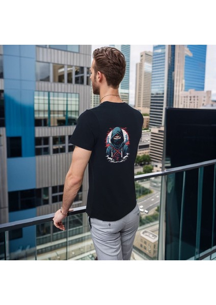 Ninja T-Shirt %100 Pamuklu Siyah Penye Basic Erkek Tişört fırsatları
