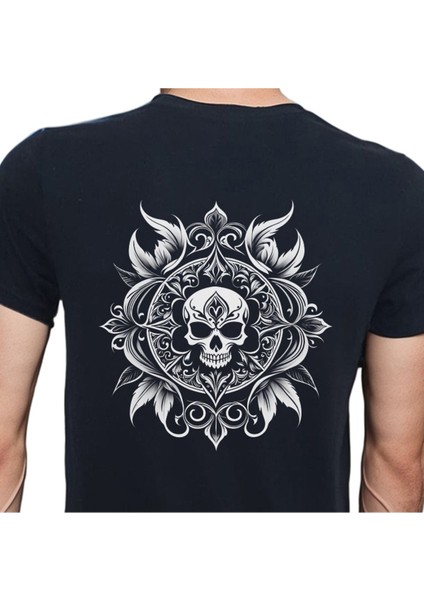 Tattoo T-Shirt %100 Pamuklu Siyah Penye Basic Erkek Tişört modelleri