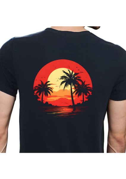 Island T-Shirt %100 Pamuklu Siyah Penye Basic Erkek Tişört modelleri